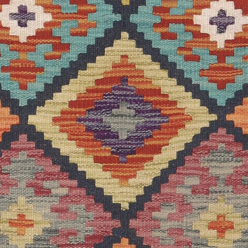 Kelim Maimene Teppich 82x120cm - mehrfarbig