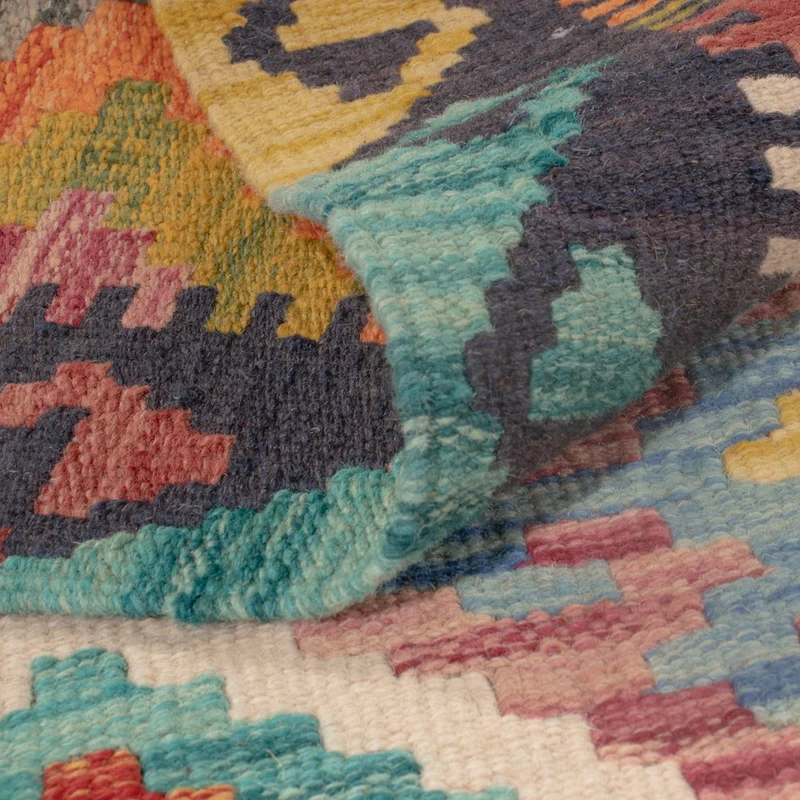 Kelim Maimene Teppich 80x123cm - mehrfarbig
