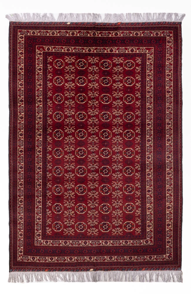 Buchara Teppich 188x280cm - Orientteppich - dunkelrot