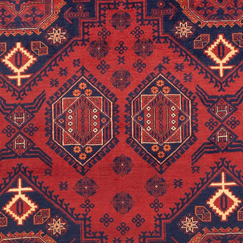 Afghan Teppich 200x303cm - Orientteppich - rot