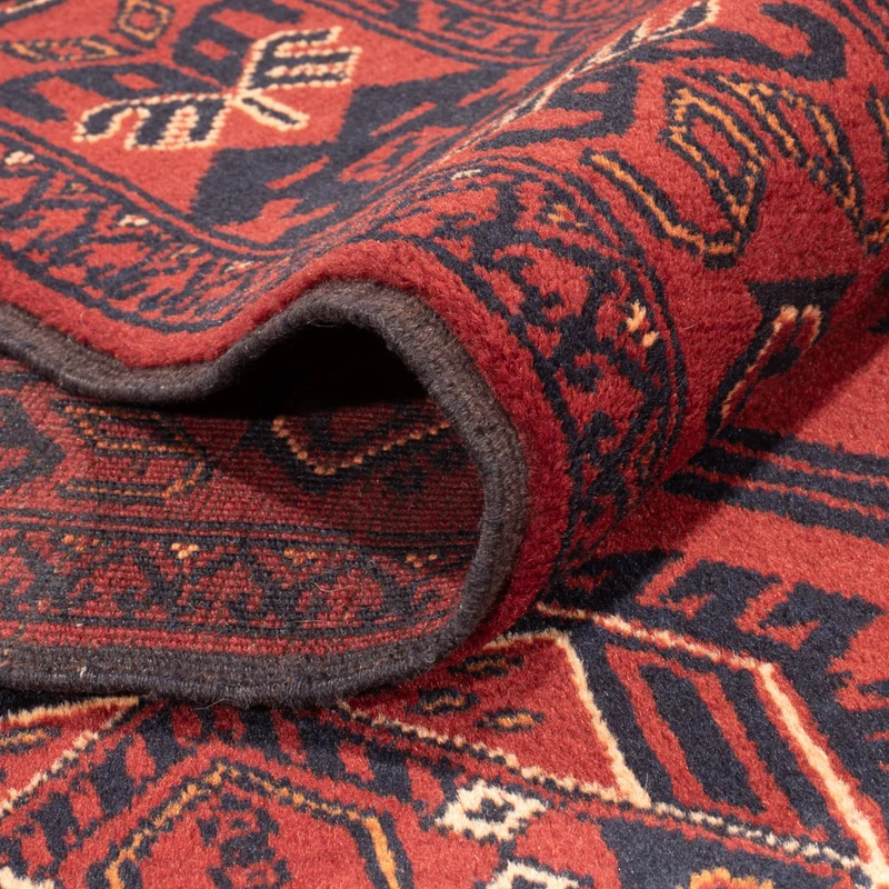 Afghan Teppich 200x303cm - Orientteppich - rot