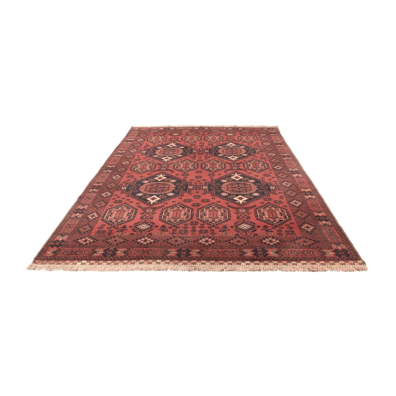 Afghan Teppich 200x303cm - Orientteppich - rot