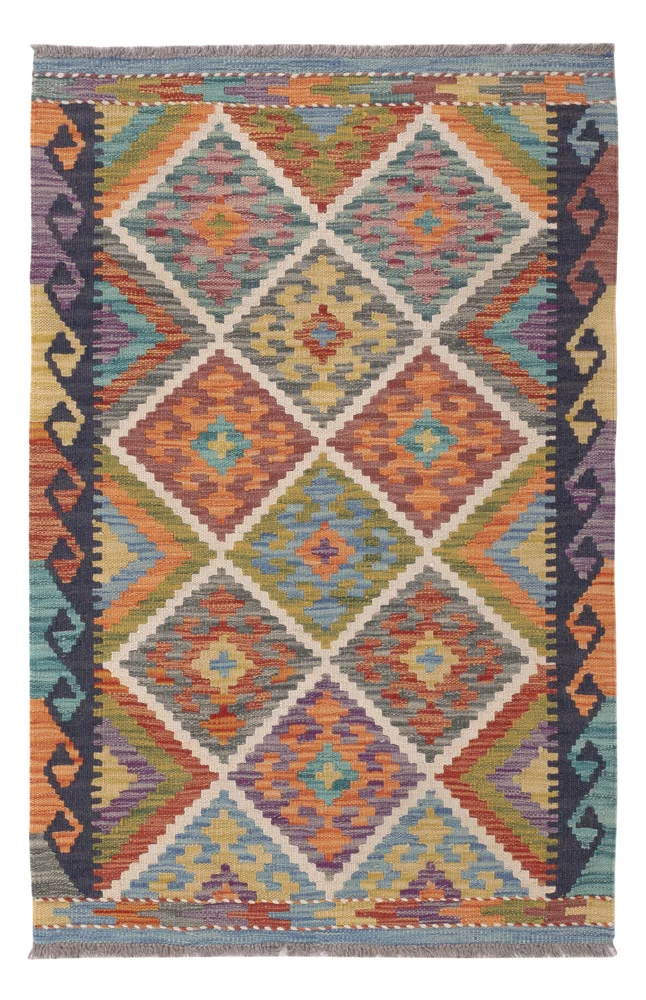 Kelim Maimene Teppich 81x122cm - mehrfarbig
