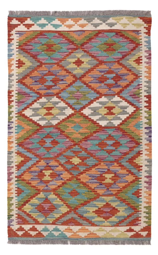 Kelim Maimene Teppich 77x124cm - mehrfarbig