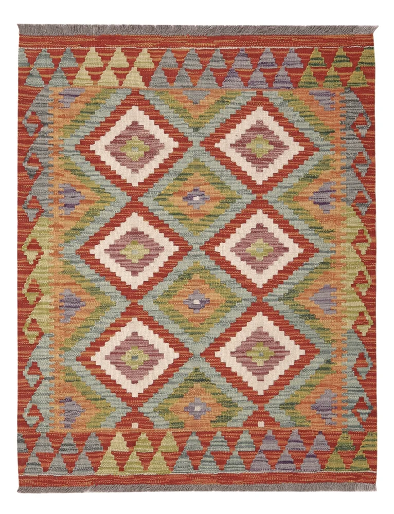 Kelim Maimene Teppich 84x108cm - mehrfarbig