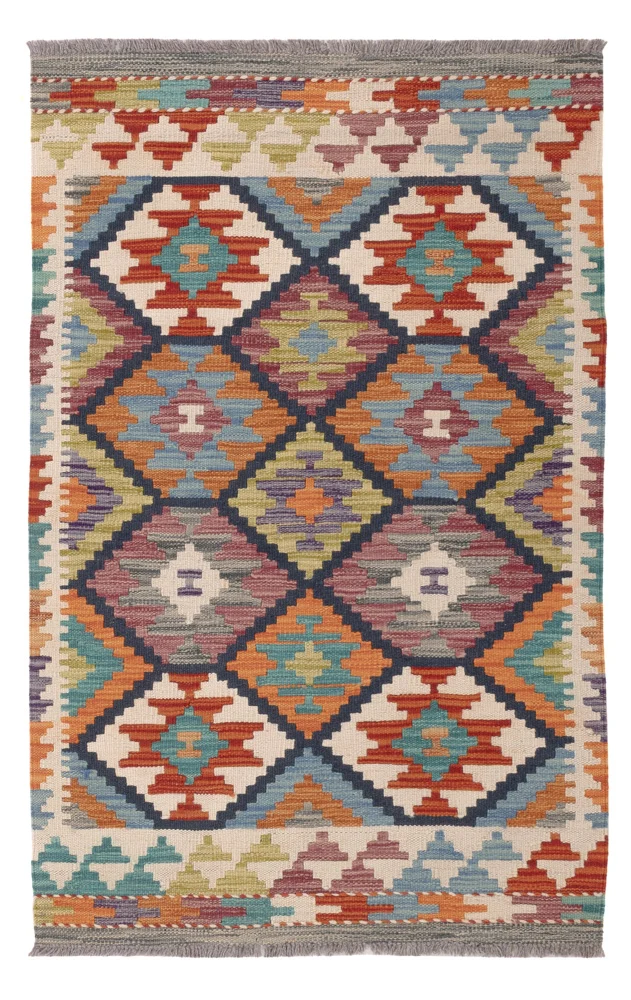 Kelim Maimene Teppich 79x124cm - mehrfarbig