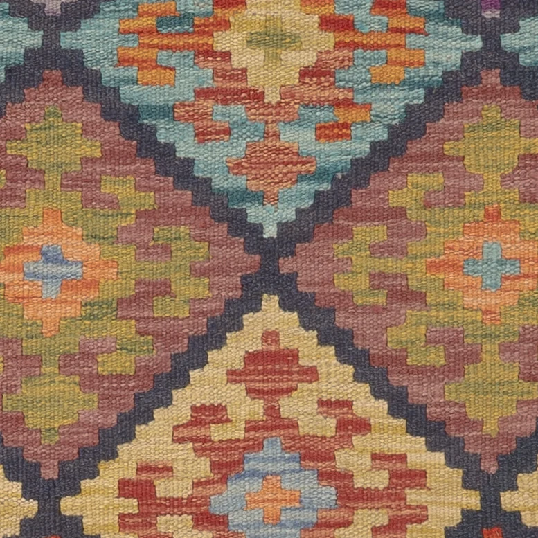 Kelim Maimene Teppich 81x121cm - mehrfarbig