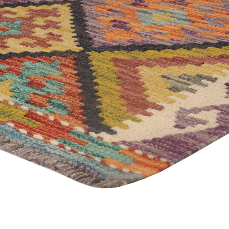 Kelim Maimene Teppich 81x121cm - mehrfarbig