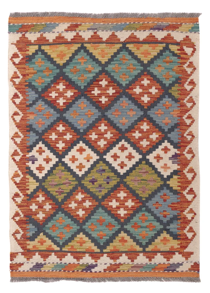 Kelim Maimene Teppich 82x114cm - mehrfarbig