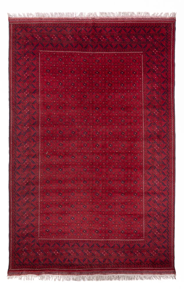 Afghan Teppich 193x296cm - Orientteppich - rot