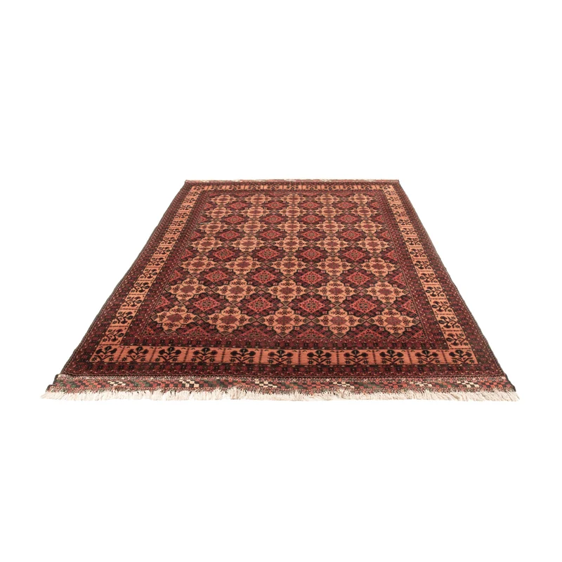 Afghan Teppich 199x284cm - Orientteppich - dunkelbeige