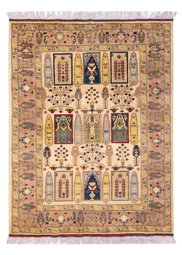 Afghan Teppich 150x199cm - Orientteppich - beige