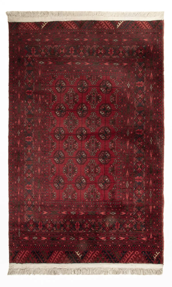 Afghan Teppich 57x118cm - Orientteppich - dunkelrot