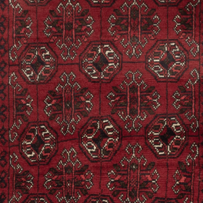 Afghan Teppich 77x119cm - Orientteppich - dunkelrot