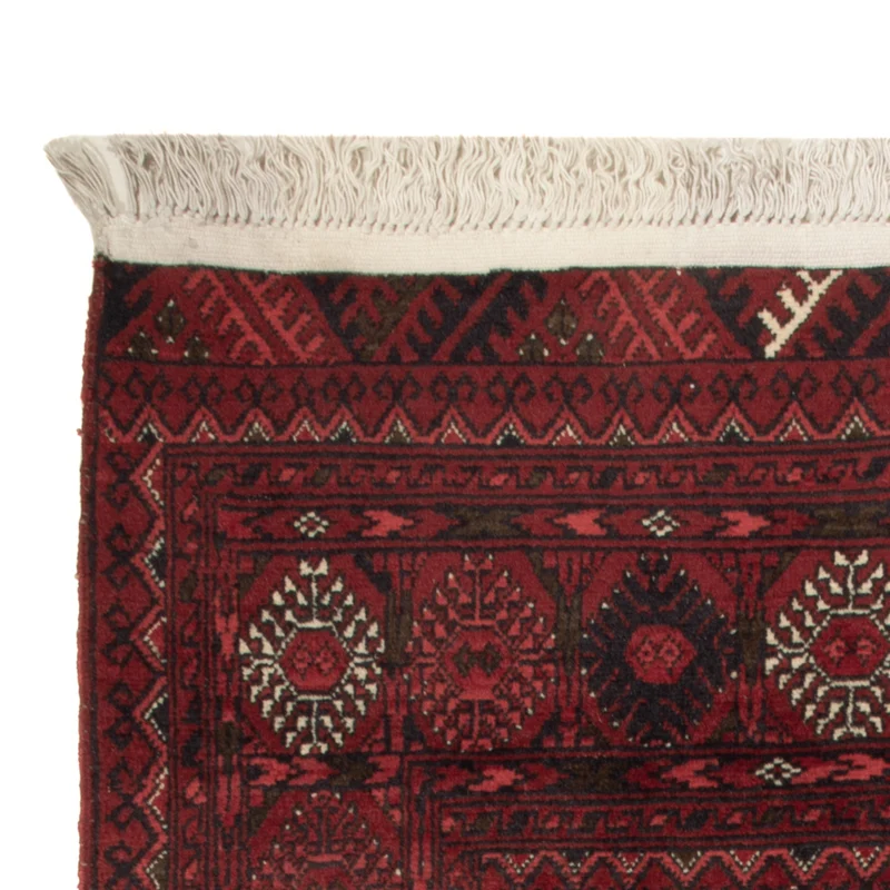 Afghan Teppich 77x119cm - Orientteppich - dunkelrot