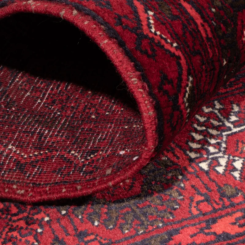 Afghan Teppich 77x119cm - Orientteppich - dunkelrot