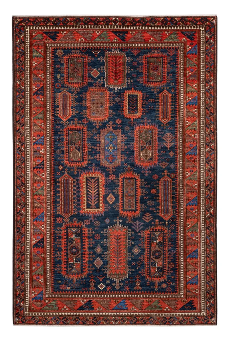 Kazak Teppich 184x283cm - Orientteppich - dunkelblau