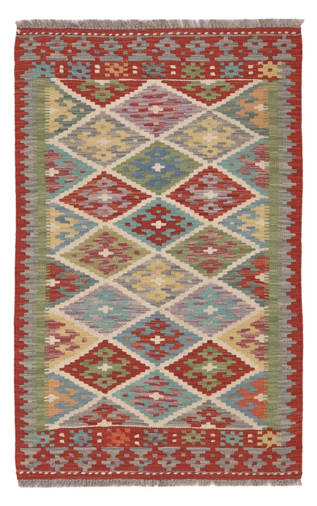 Kelim Maimene Teppich 73x117cm - mehrfarbig