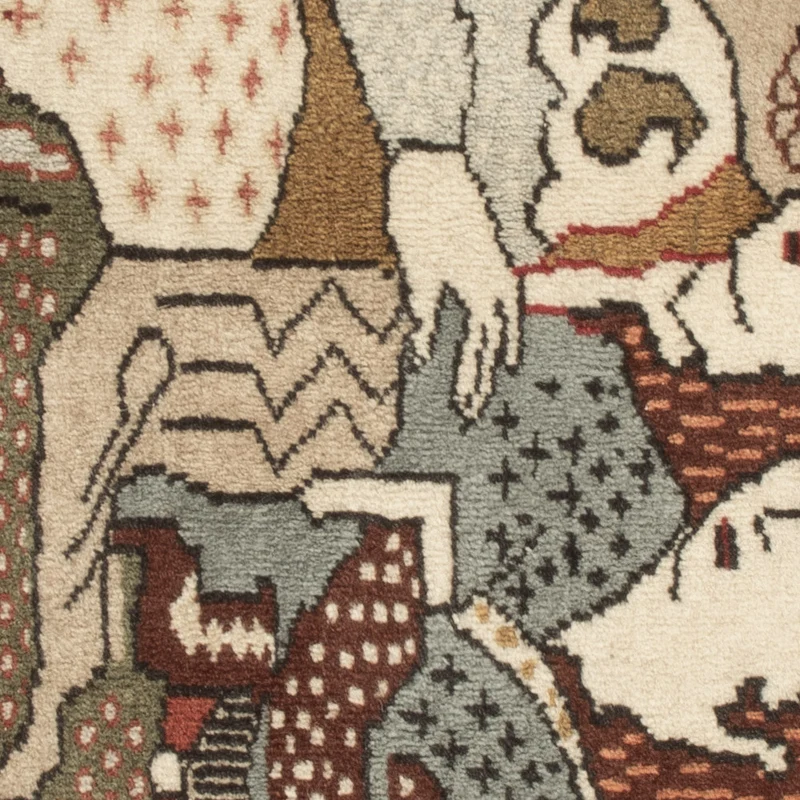 Bild-Teppich 50x92cm - Orientteppich - beige