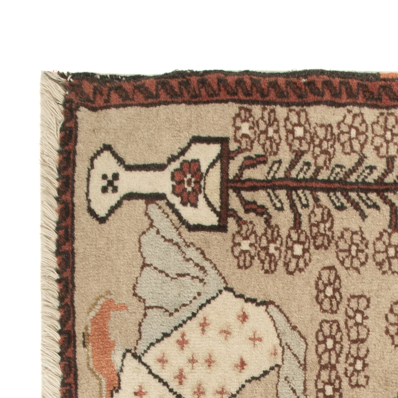 Bild-Teppich 50x92cm - Orientteppich - beige