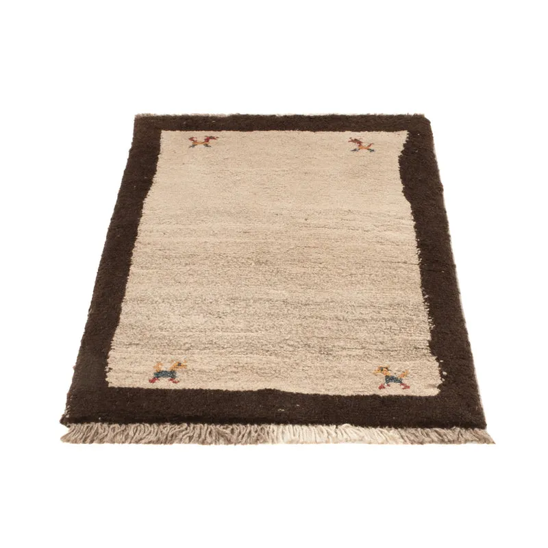 Gabbeh Persisch Teppich 57x85cm - Perserteppich Wollteppich - beige