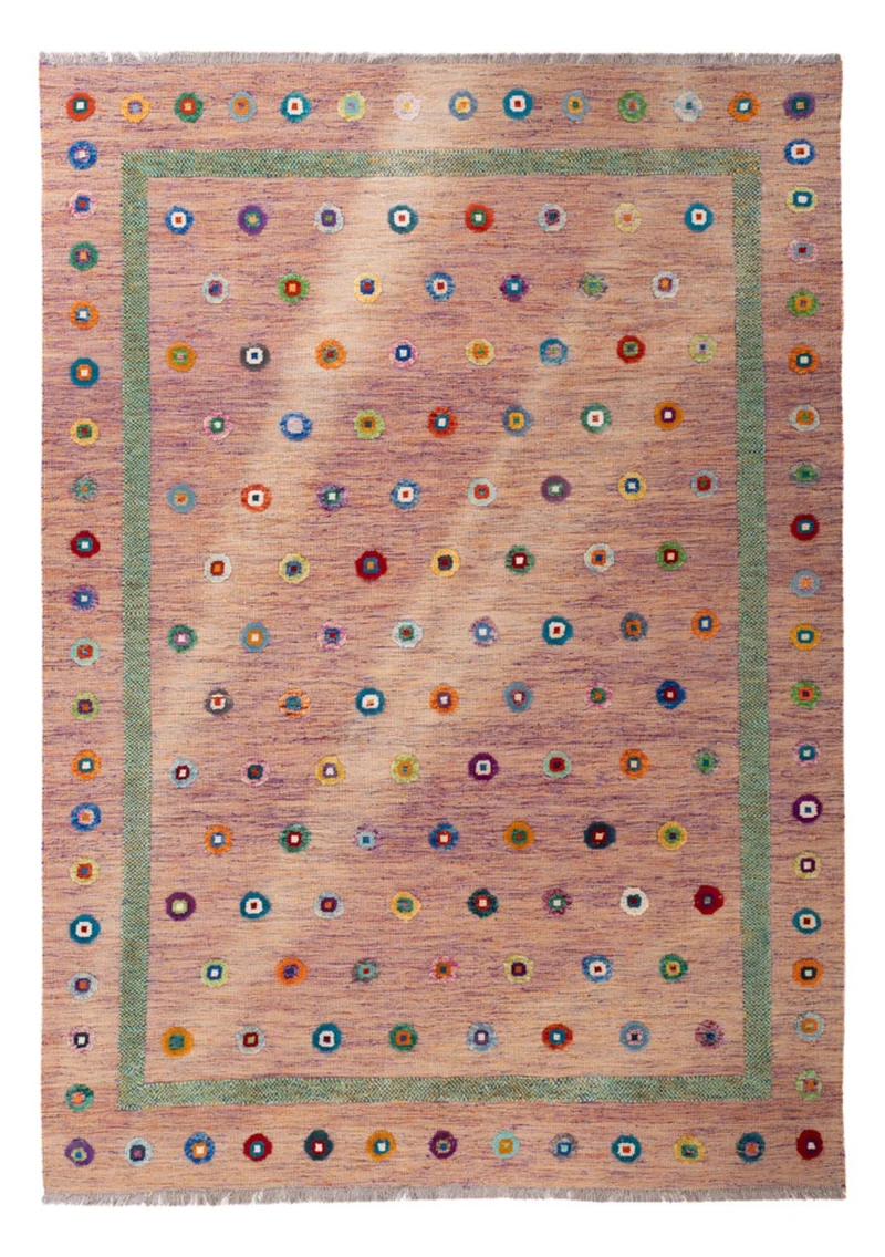 Kelim Maimene Teppich 215x298cm - rosa
