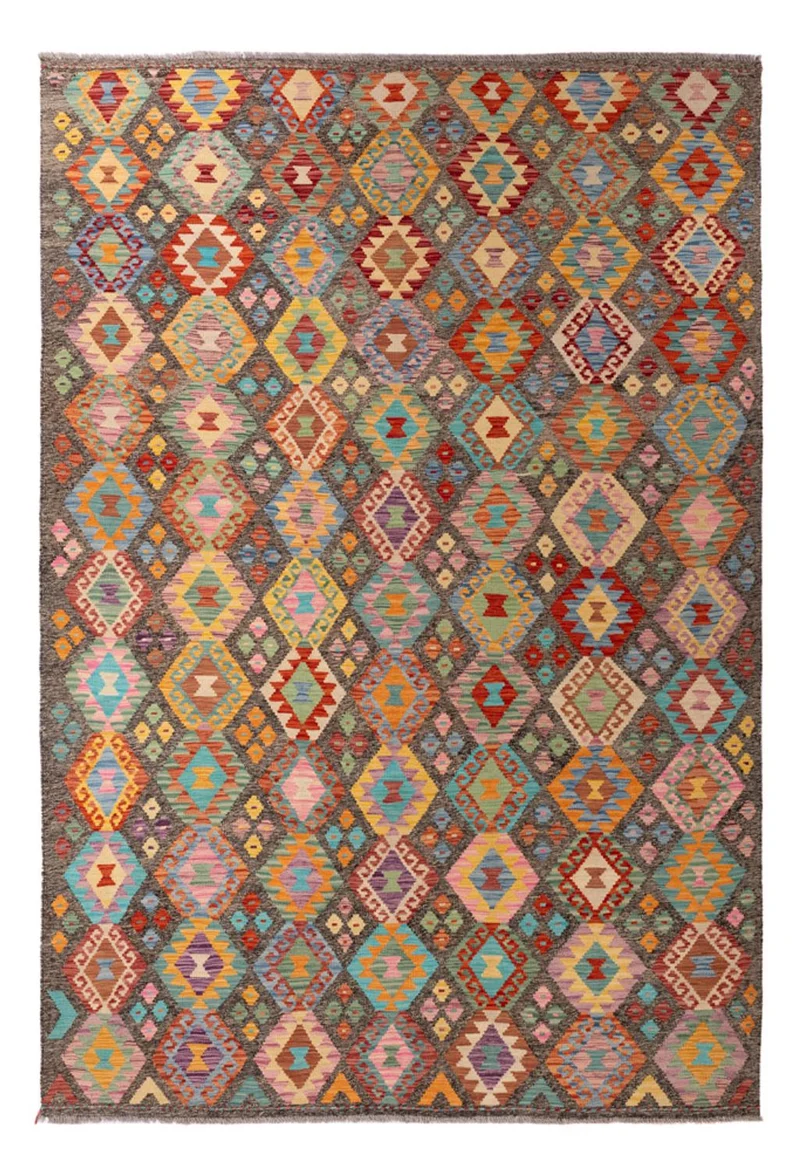 Kelim Maimene Teppich 211x304cm - mehrfarbig