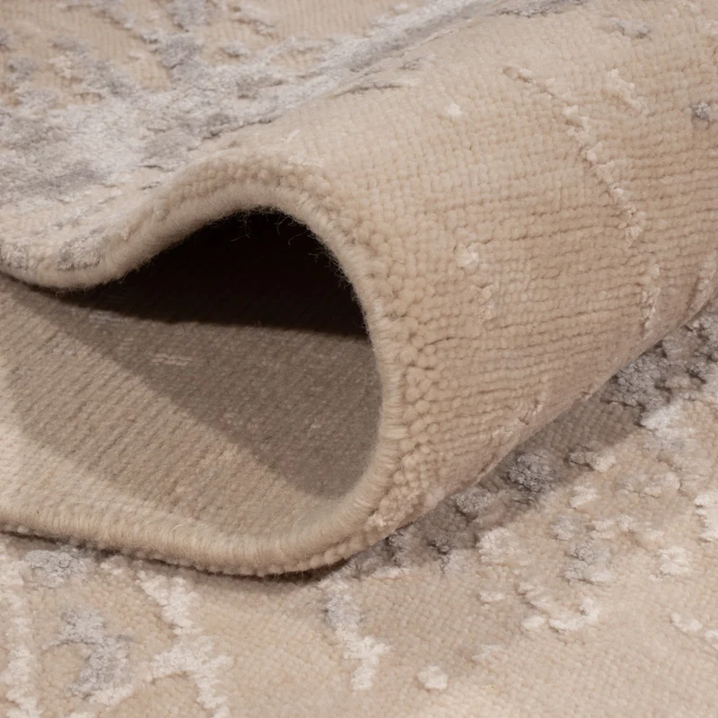 Designer Teppich - 175 x 243 cm - hellbeige