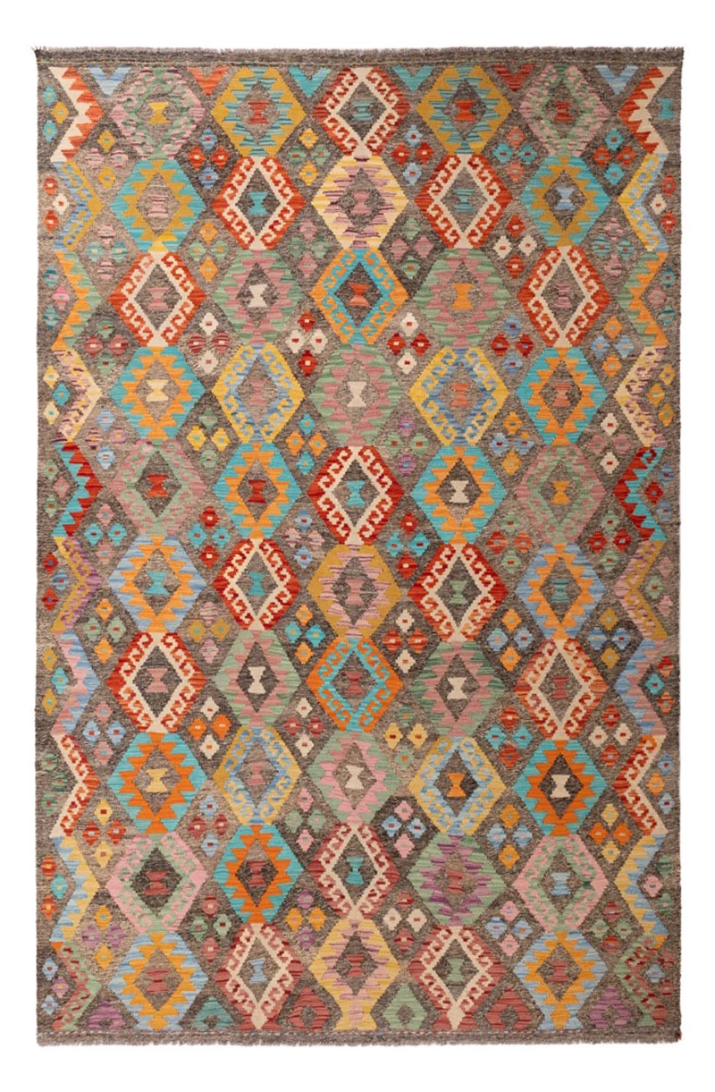 Kelim Maimene Teppich 201x314cm - mehrfarbig