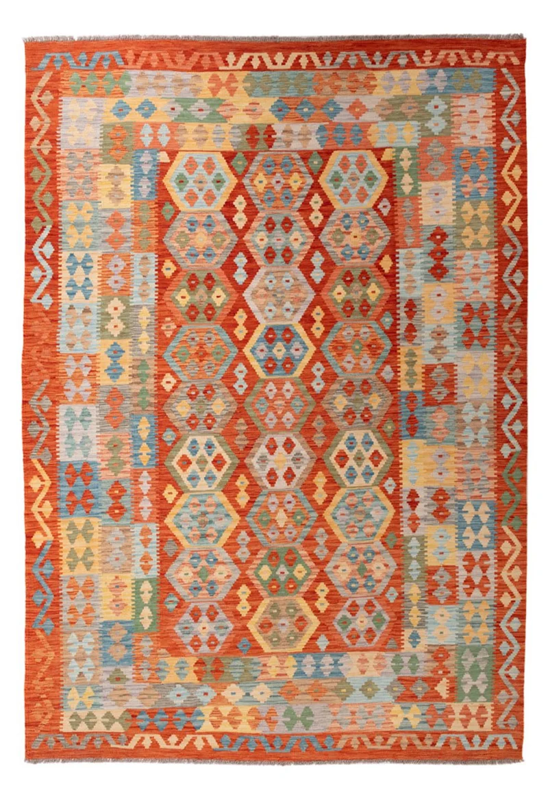 Kelim Maimene Teppich 207x305cm - mehrfarbig