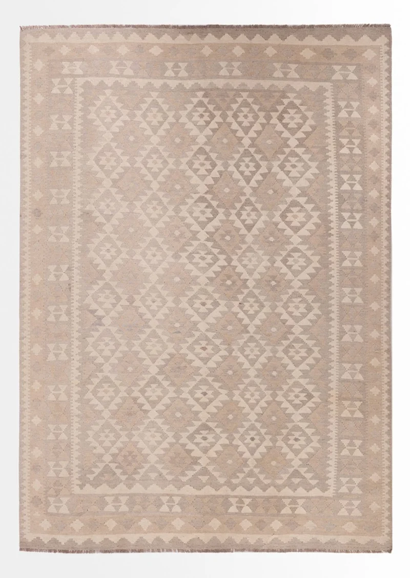 Kelim Maimene Teppich 210x301cm - hellgrau