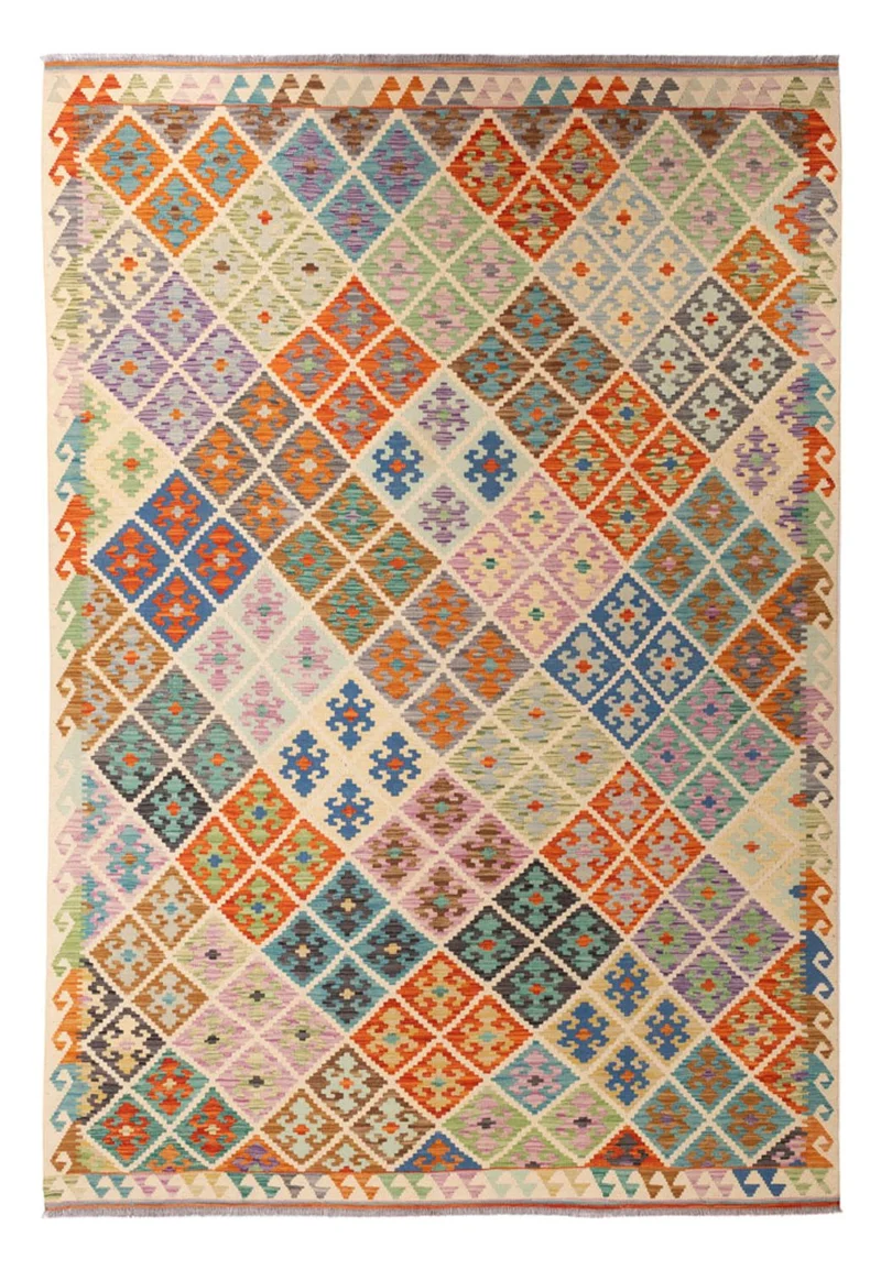 Kelim Maimene Teppich 210x303cm - mehrfarbig
