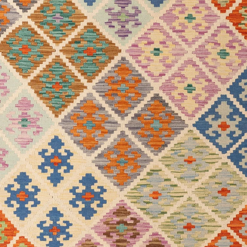 Kelim Maimene Teppich 210x303cm - mehrfarbig