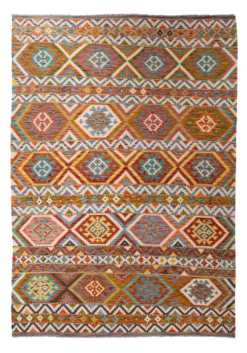 Kelim Maimene Teppich 209x304cm - mehrfarbig