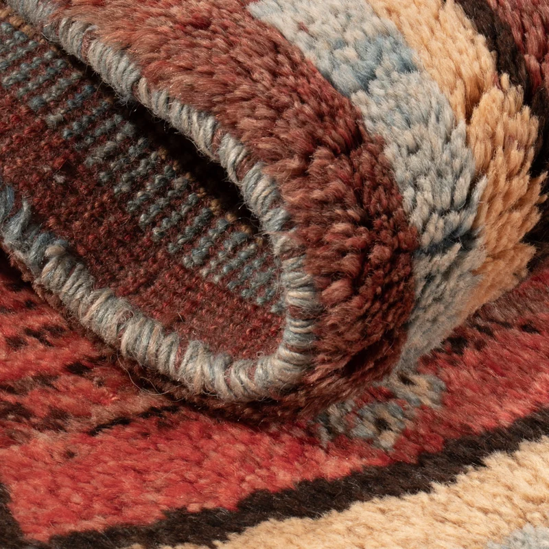 Gabbeh Persisch Teppich 93x100cm - Perserteppich Wollteppich - mehrfarbig