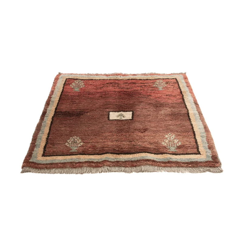 Gabbeh Persisch Teppich 93x100cm - Perserteppich Wollteppich - mehrfarbig