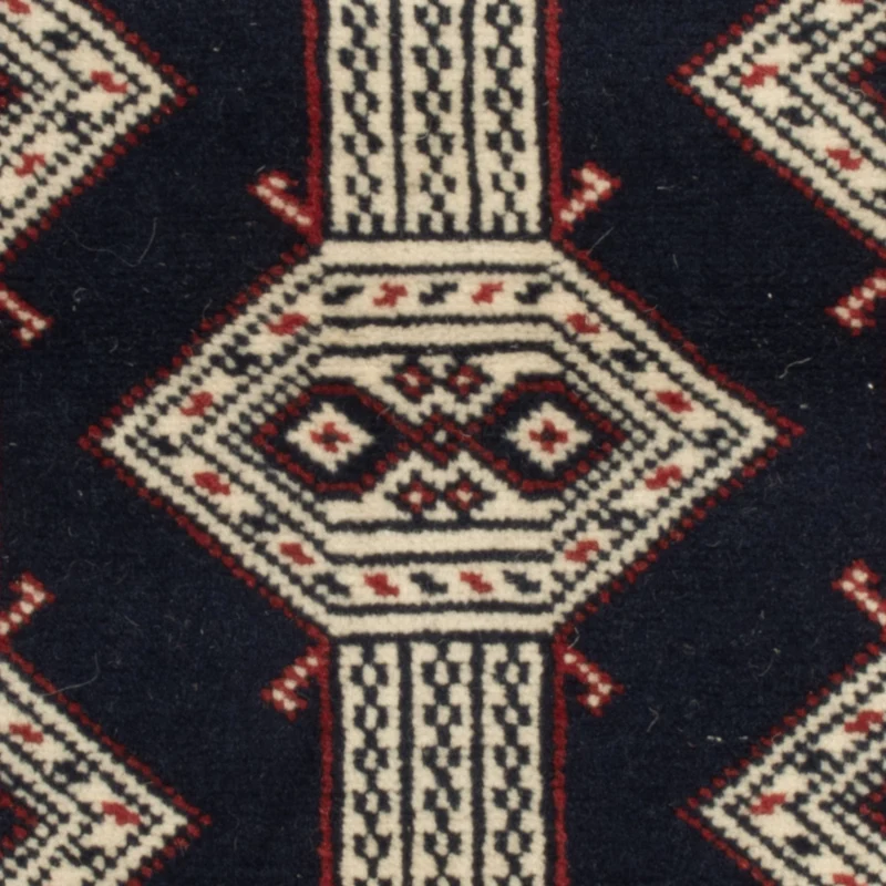 Turkaman Teppich 64x87cm - Orientteppich - dunkelblau