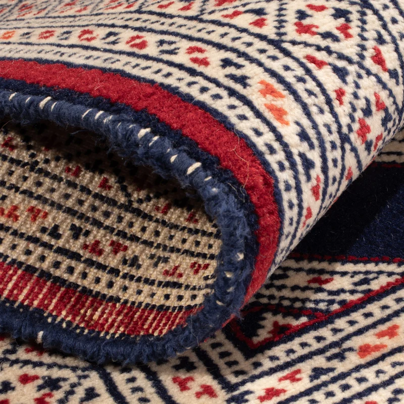 Turkaman Teppich 64x87cm - Orientteppich - dunkelblau