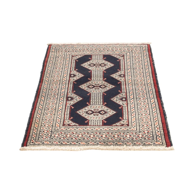 Turkaman Teppich 64x87cm - Orientteppich - dunkelblau