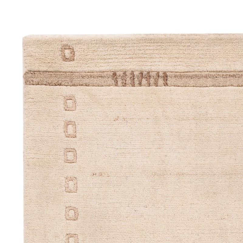 Nepal Teppich 91x155cm - Wollteppich - creme