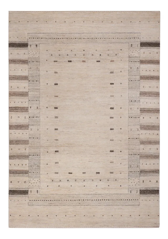 Indo Loribaft Teppich 176x246cm - Orientteppich - hellbeige