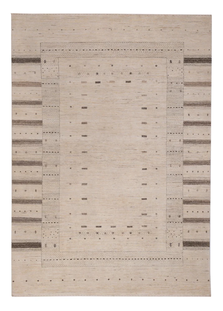Indo Loribaft Teppich 174x245cm - Orientteppich - hellbeige