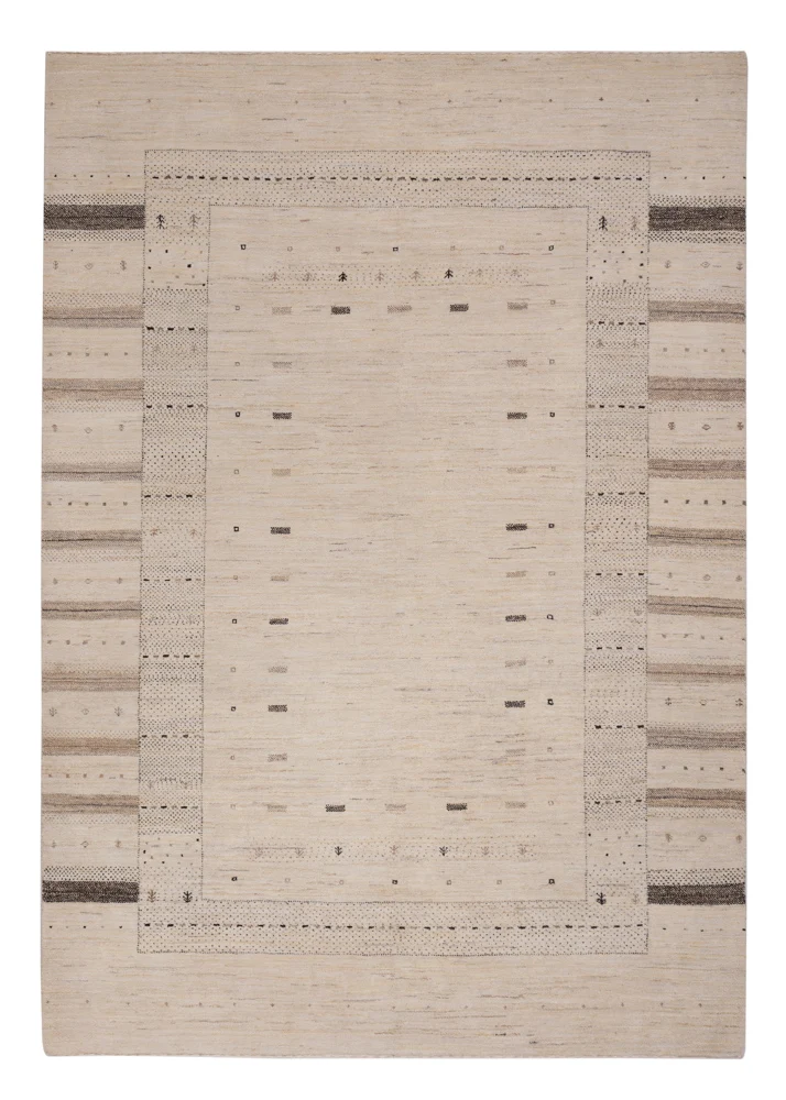 Indo Loribaft Teppich 174x245cm - Orientteppich - hellbeige