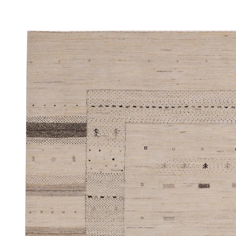 Indo Loribaft Teppich 174x245cm - Orientteppich - hellbeige