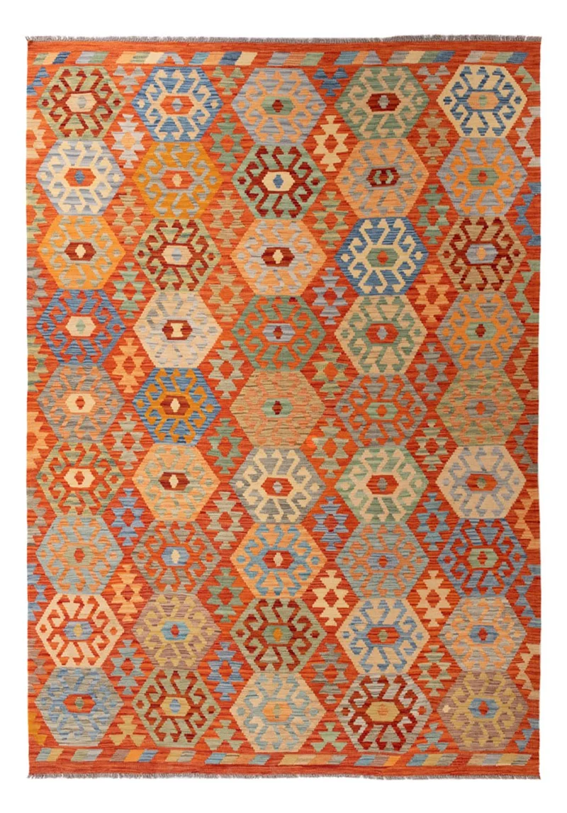 Kelim Maimene Teppich 206x301cm - mehrfarbig