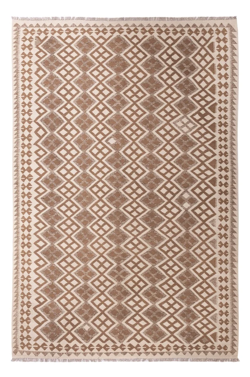 Kelim Maimene Teppich 206x303cm - grau