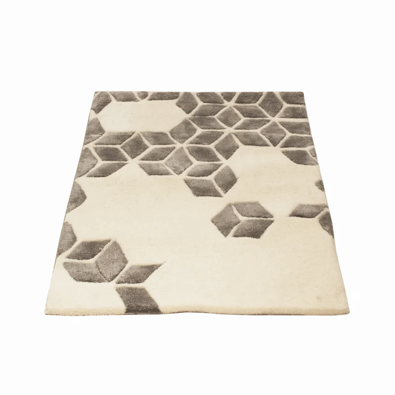 Wollteppich 60x90cm - beige