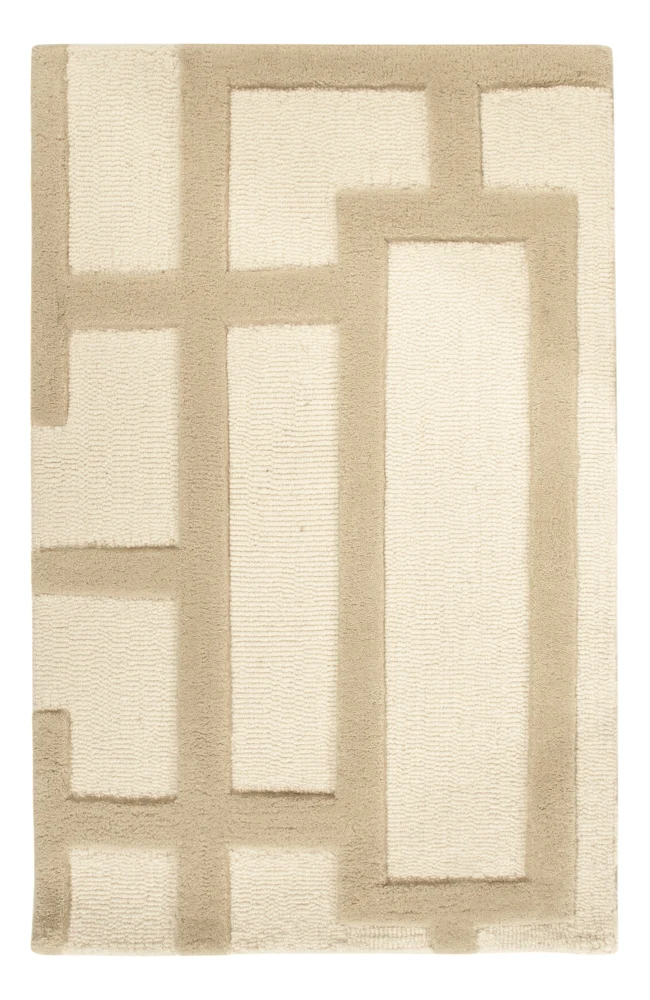 Wollteppich 60x90cm - beige