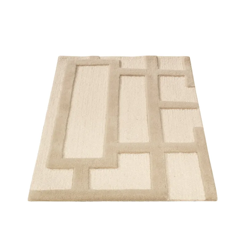 Wollteppich 60x90cm - beige