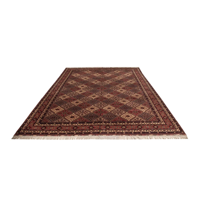 Afghan Teppich 296x403cm - Orientteppich - dunkelbeige